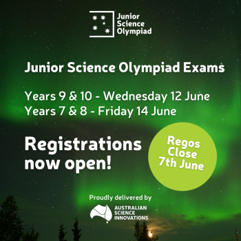 Registrations open now for the Junior Science Olympiad Exams!